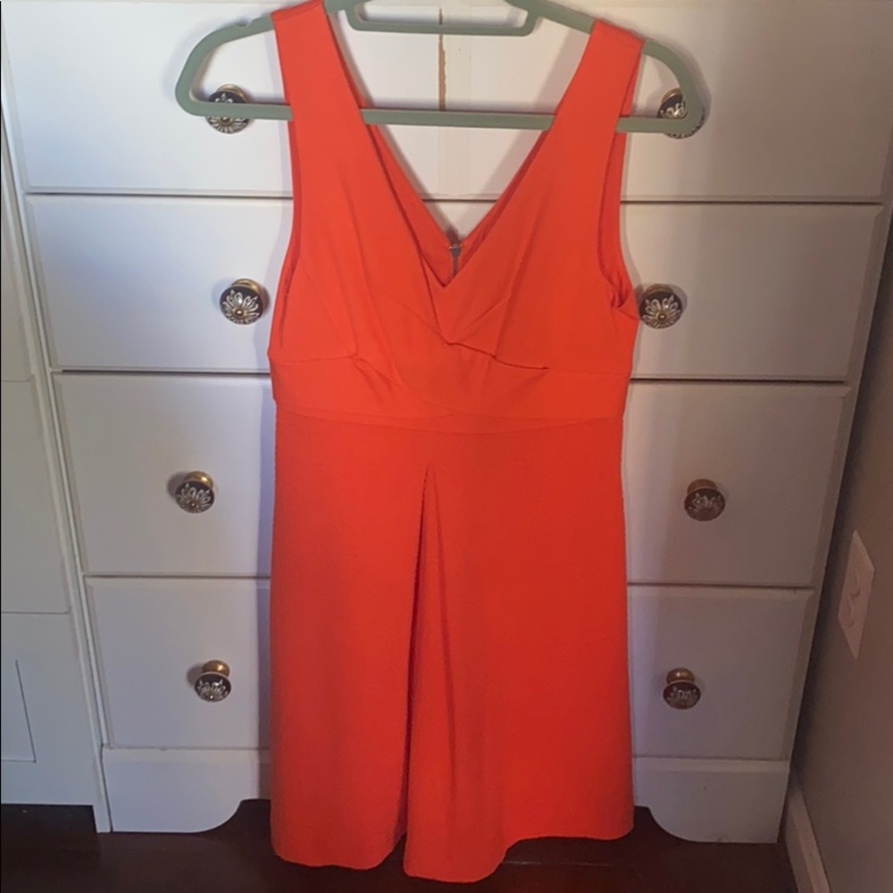 Anthropologie orange/red mini dress